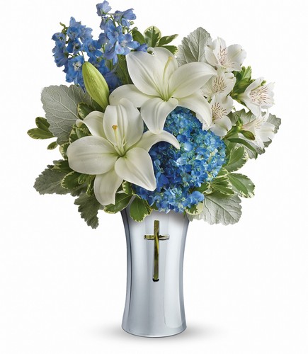Teleflora's Skies Of Remembrance Bouquet from Rees Flowers & Gifts in Gahanna, OH